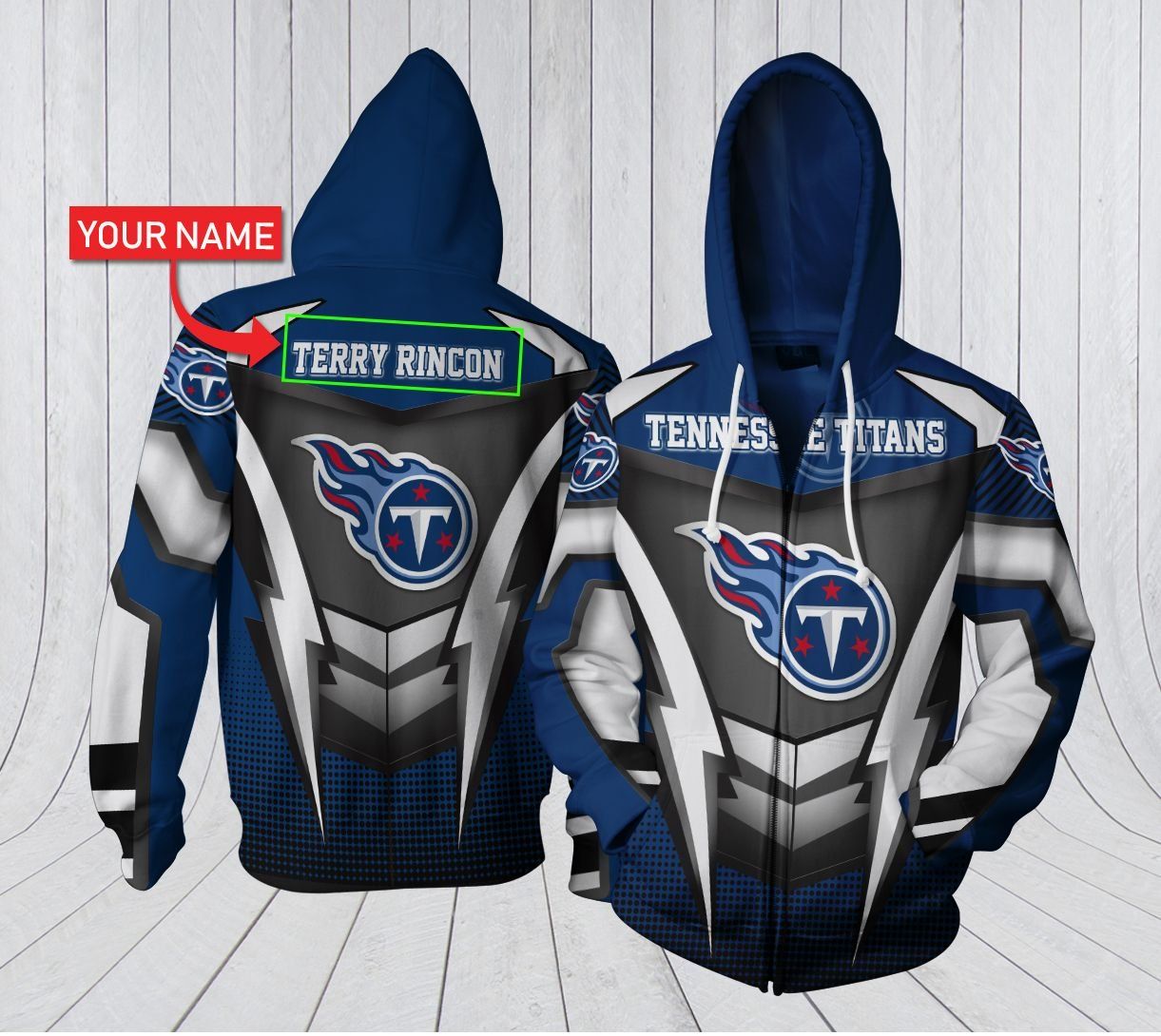 HA3D07CT0111 Tennessee Titans 3D Clothing Personalized