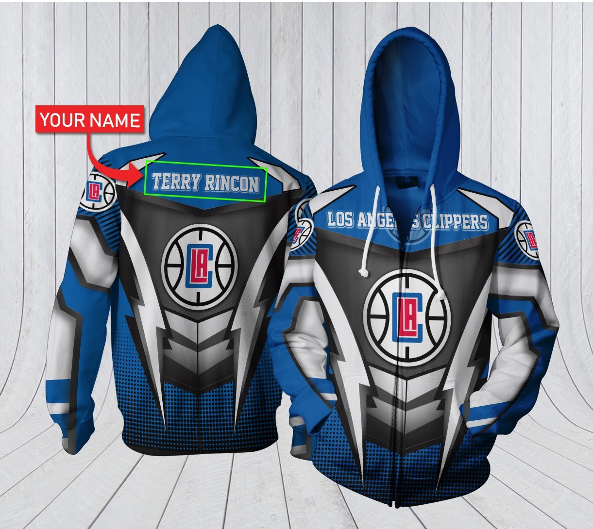 HA3D07CT013 Los Angeles Clippers 3D Clothing Personalized