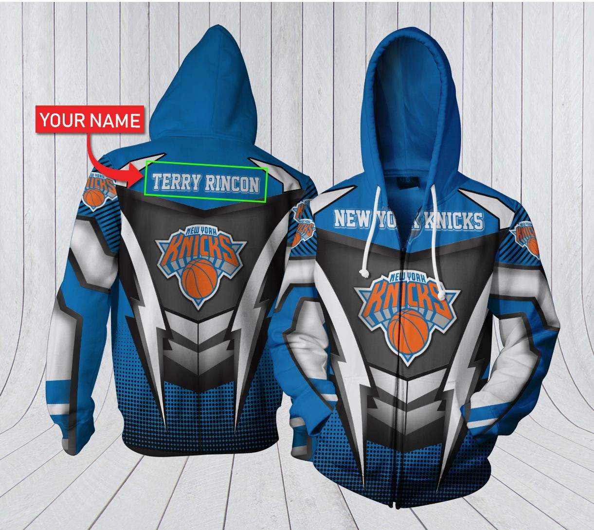 HA3D07CT020 New York Knicks 3D Clothing Personalized