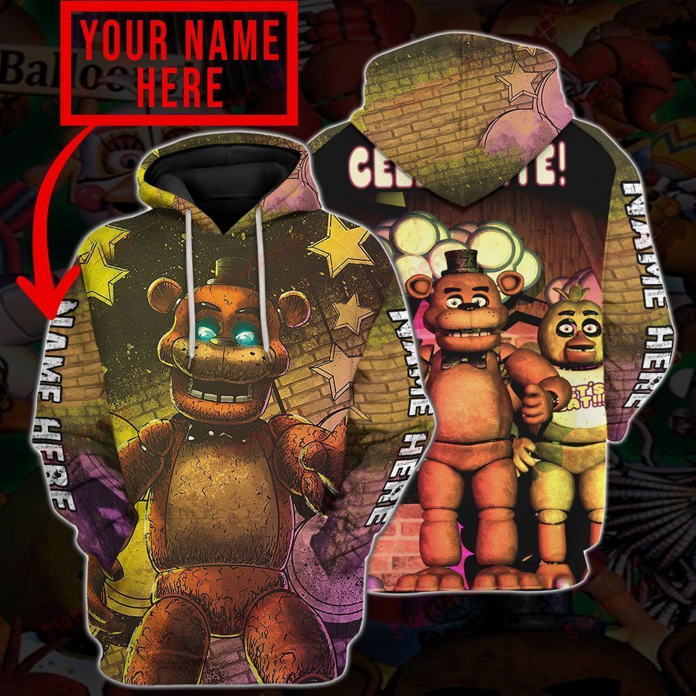 Five Nights At Freddy??S 3D Custom Name T-Shirt Hoodie