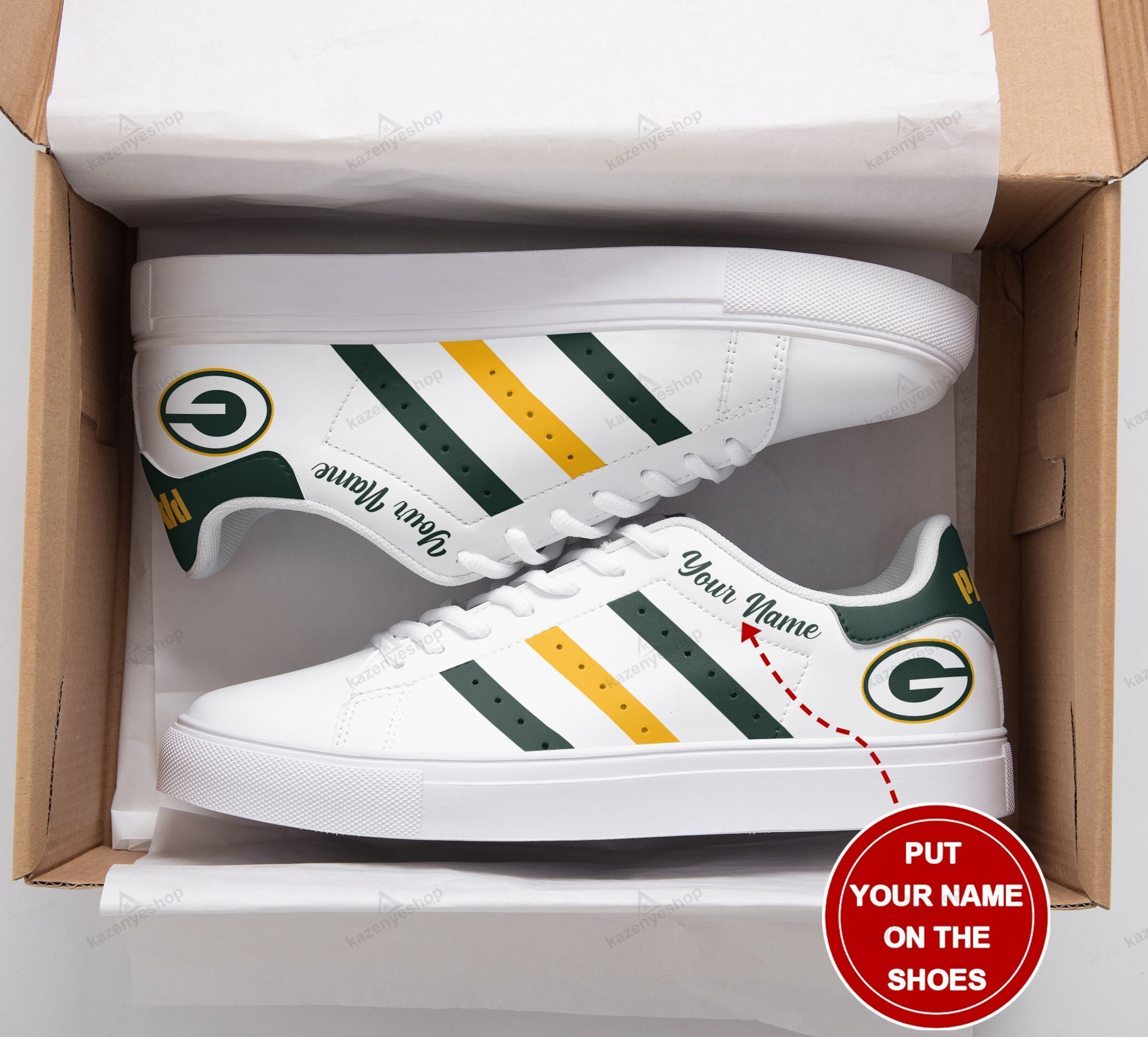 Green Bay Packers Personalized Ss Custom Sneakers 049