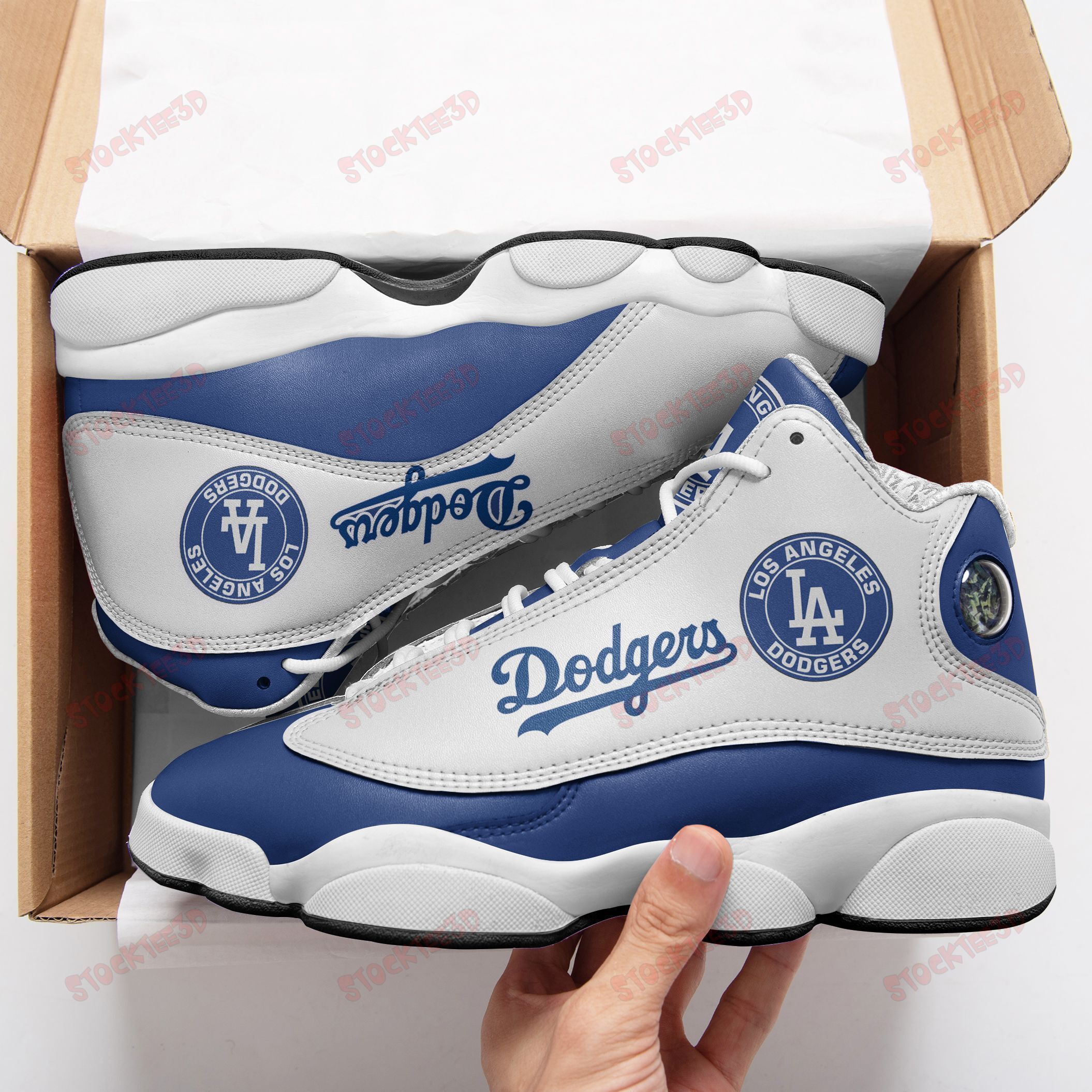 Los Angeles Dodgers Air Jd13 Sneakers 046