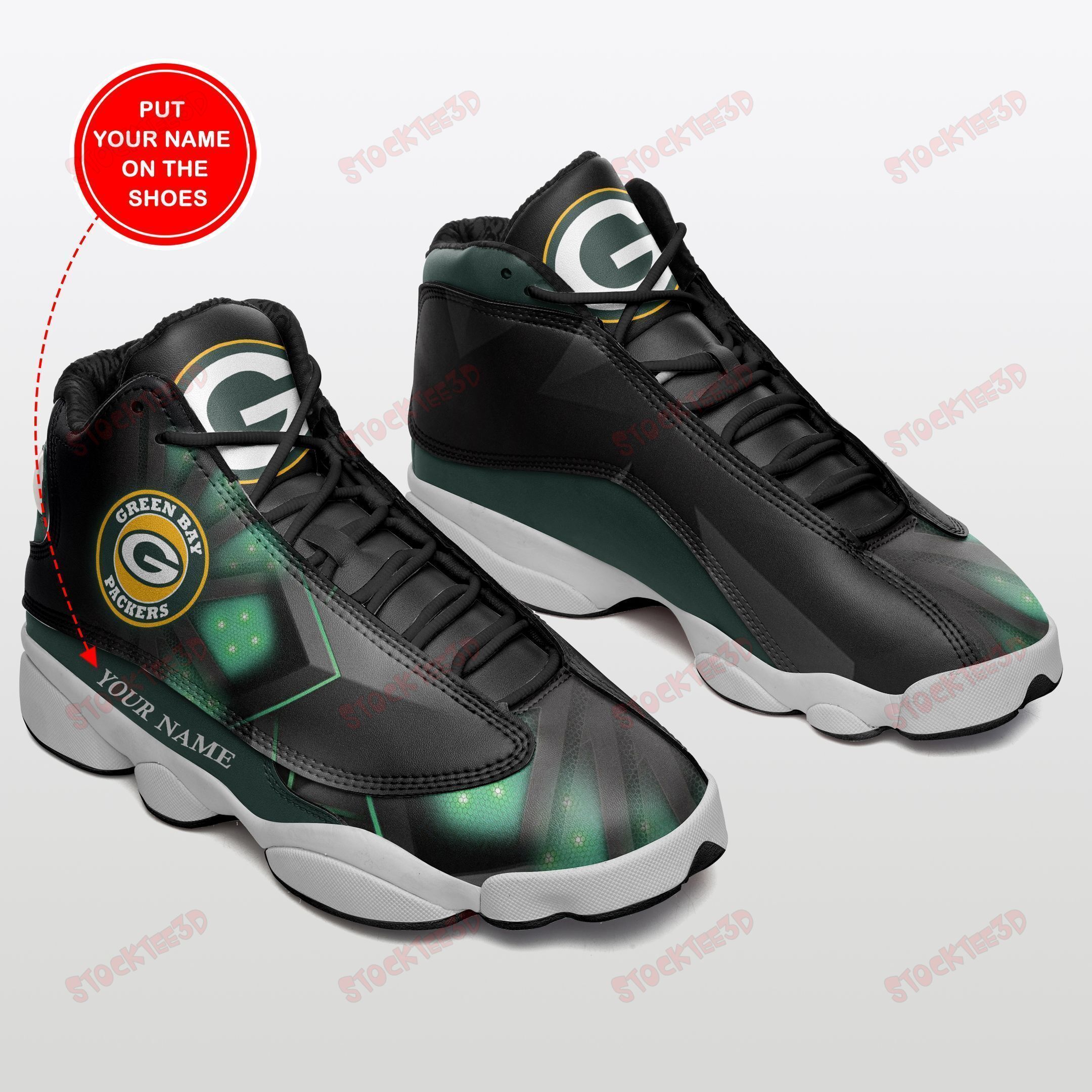 Green Bay Packers Personalized Air Jd13 Sneakers 401