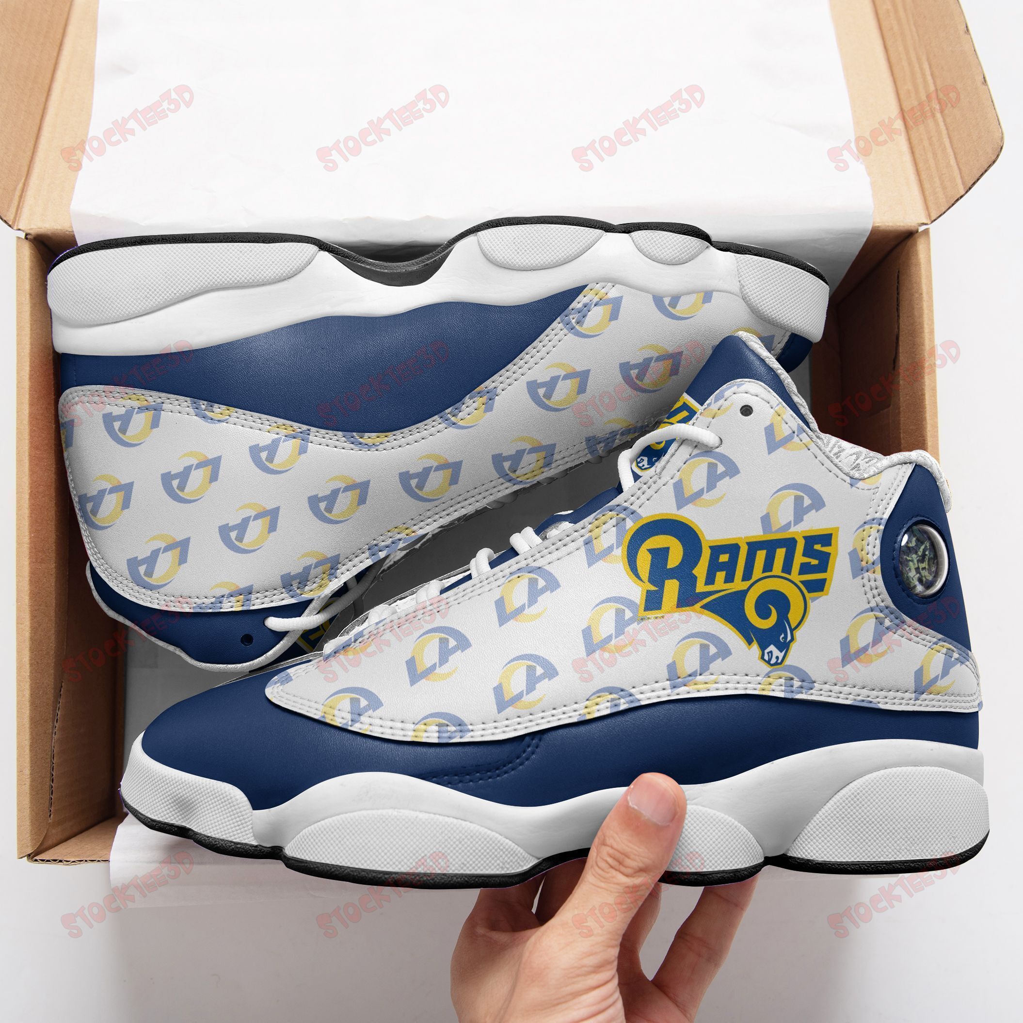 Los Angeles Rams Air Jd13 Sneakers 357