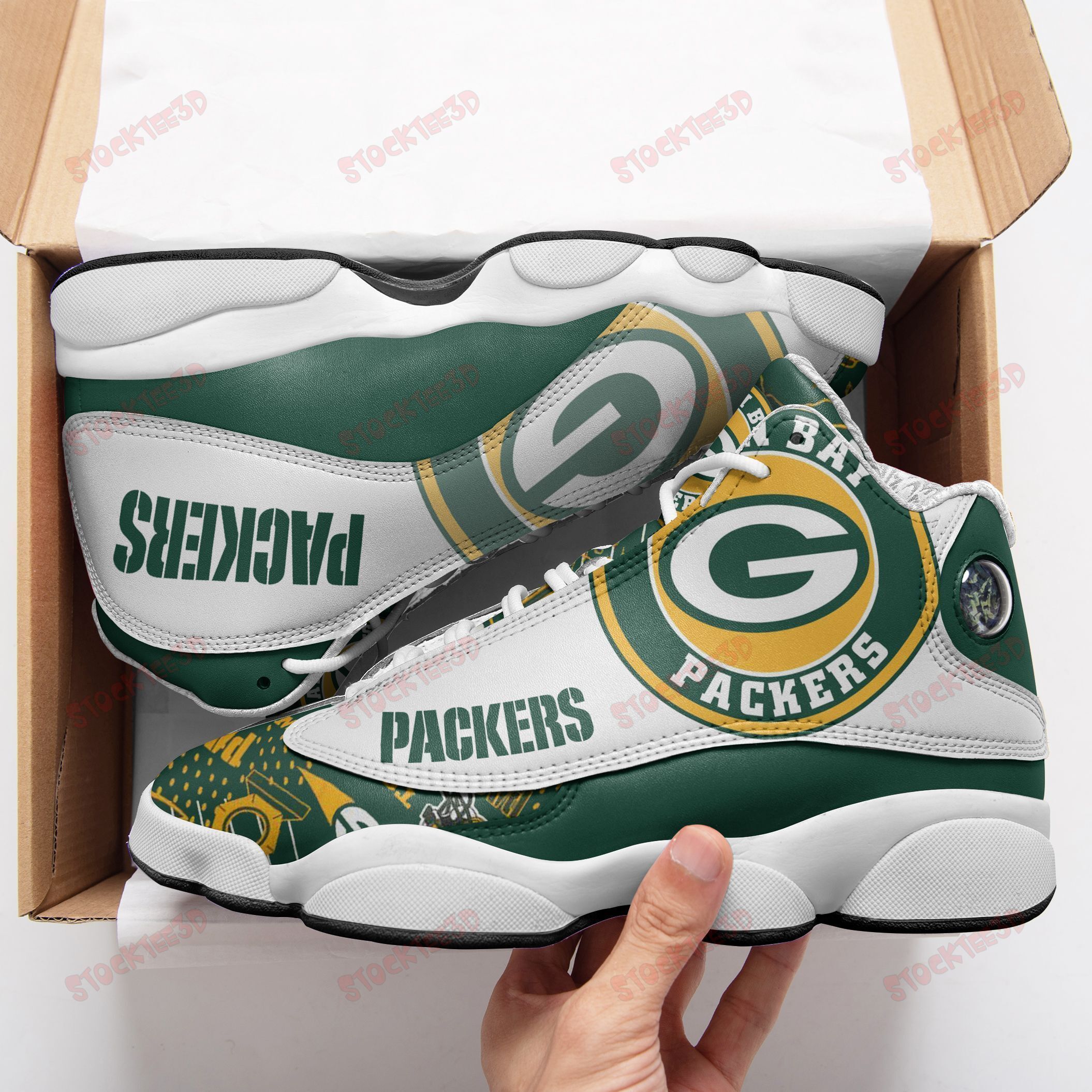 Green Bay Packers Air Jd13 Sneakers 513