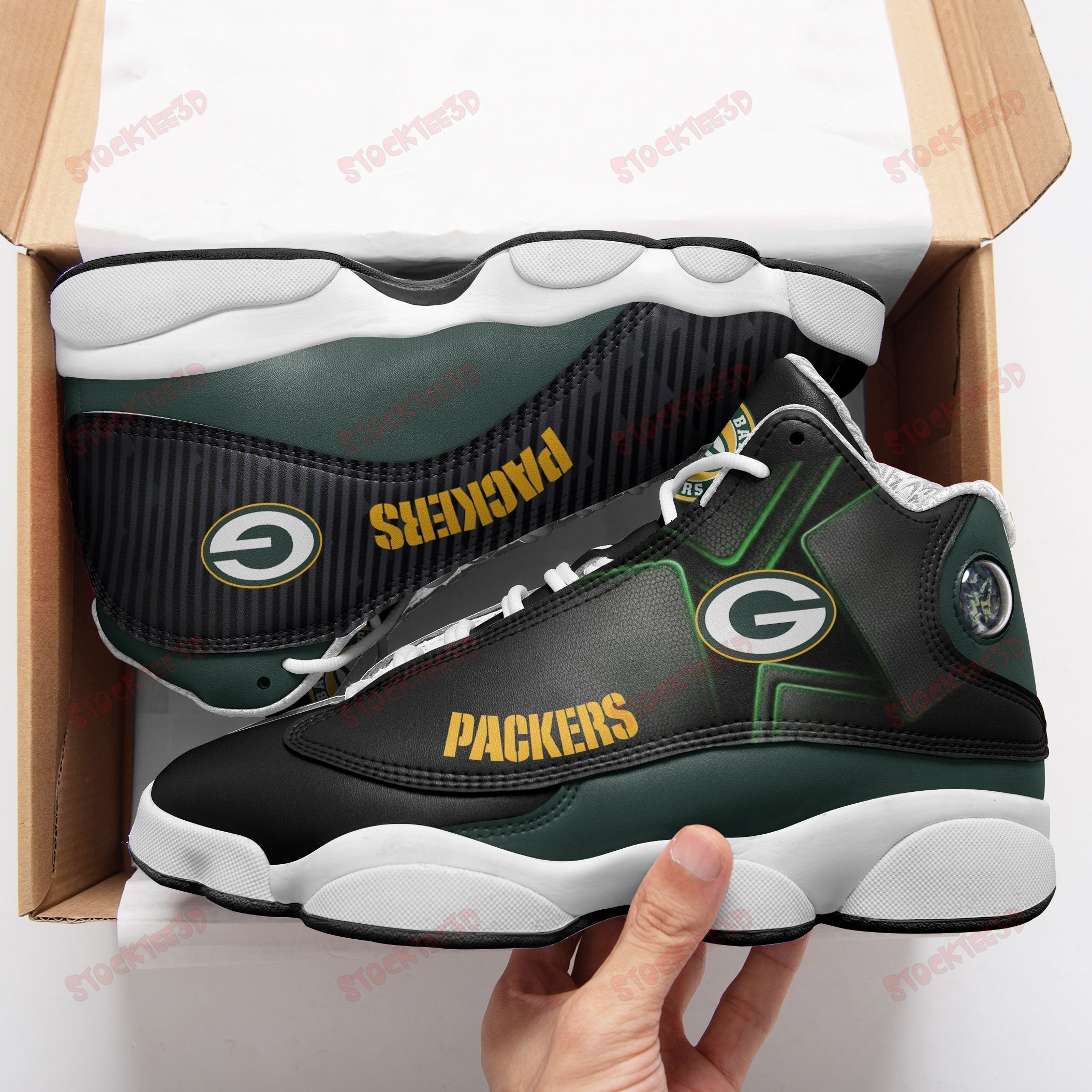 Green Bay Packers Air Jd13 Sneakers 725