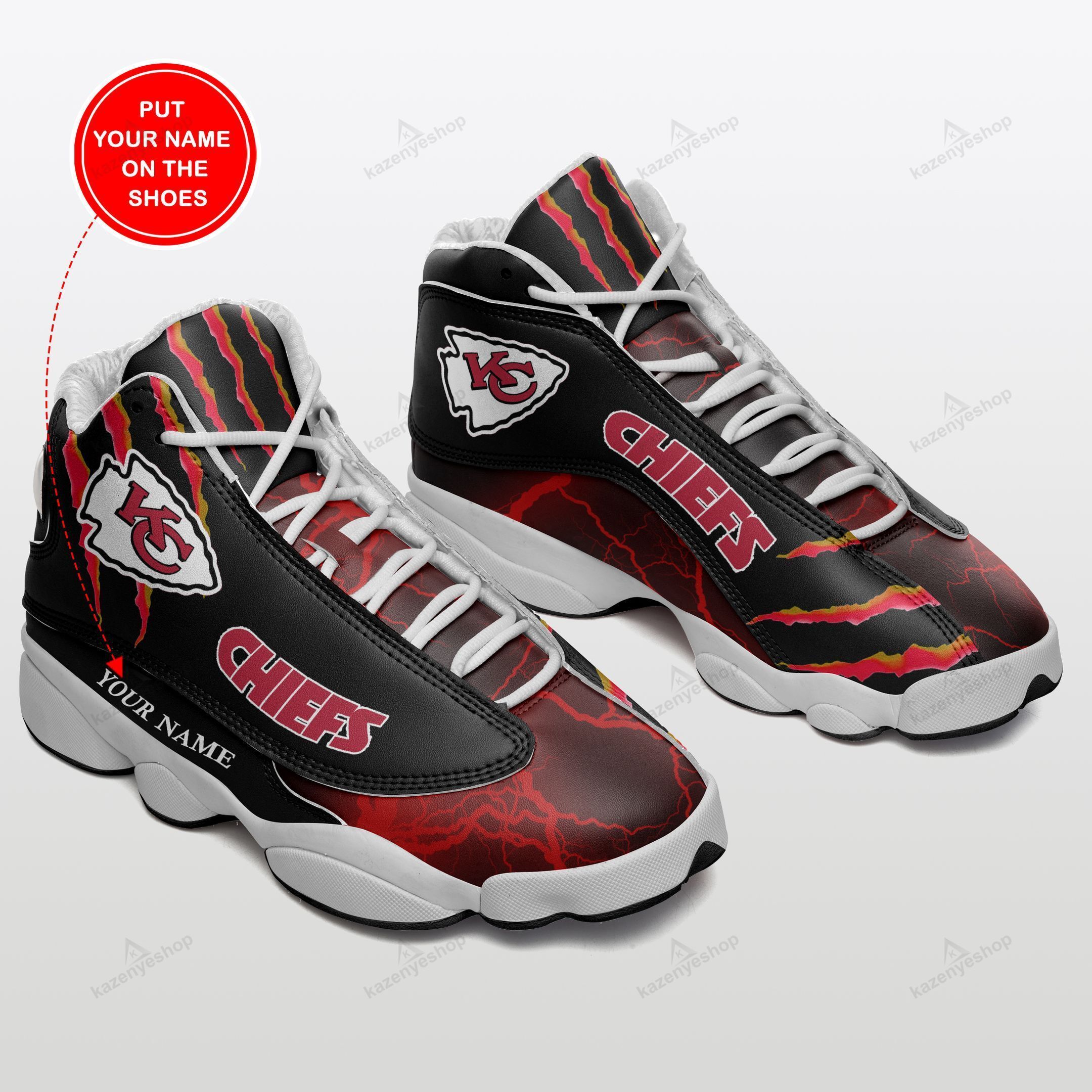 Kansas City Chiefs Personalized Air Jd13 Sneakers 198