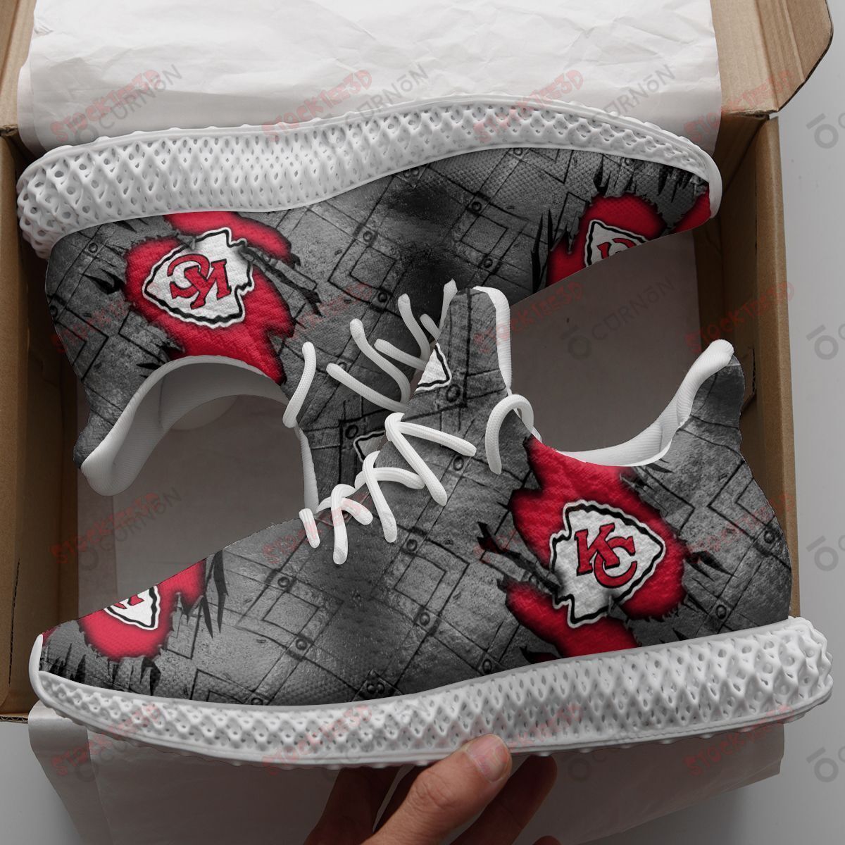 Kansas City Chiefs 4D Future Sneakers 40