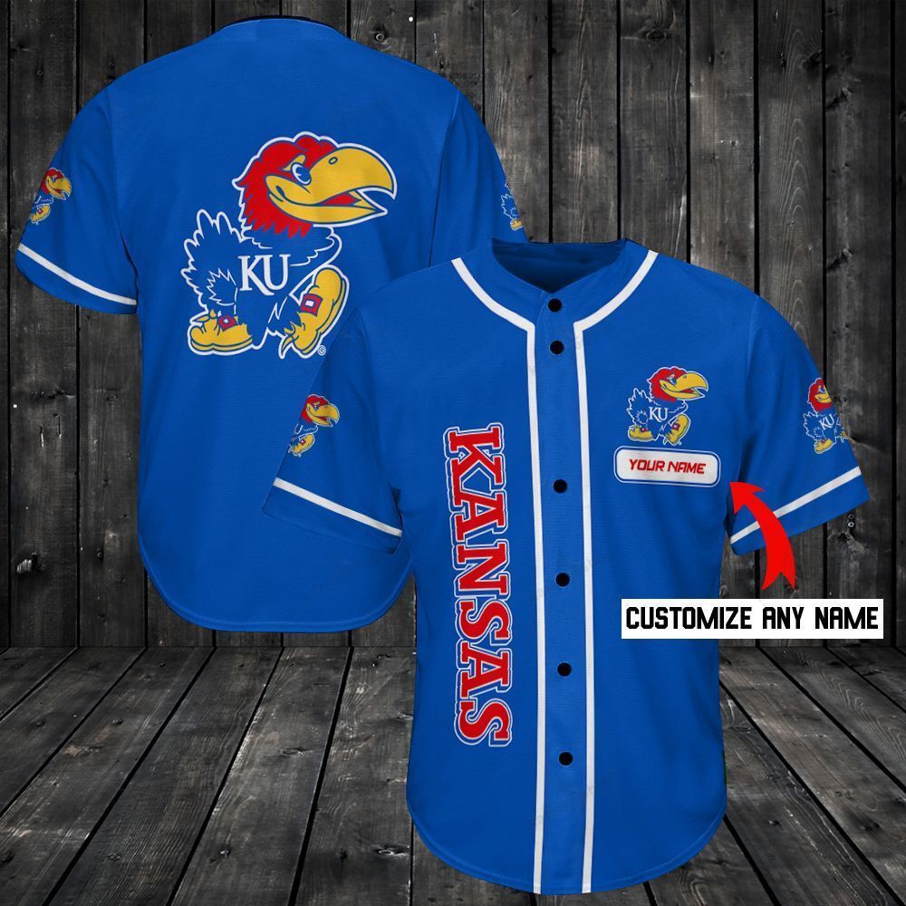 Kansas Jayhawks Personalized Baseball Jersey Shirt 79