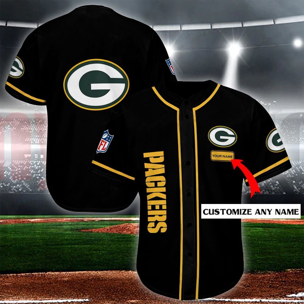 Green Bay Packers Personalized Baseball Jersey Shirt 119