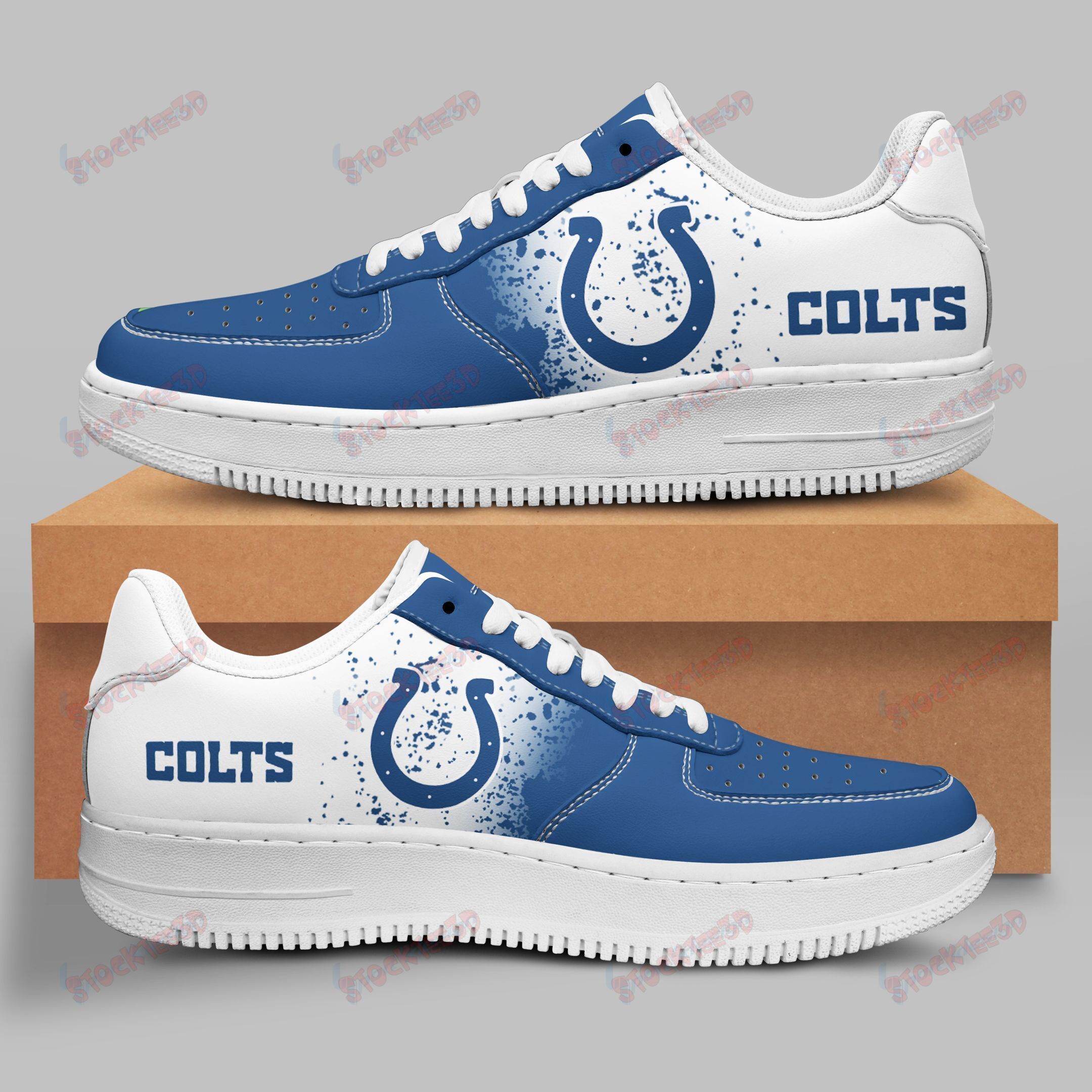 Indianapolis Colts White Sole Af1 Sneakers 004