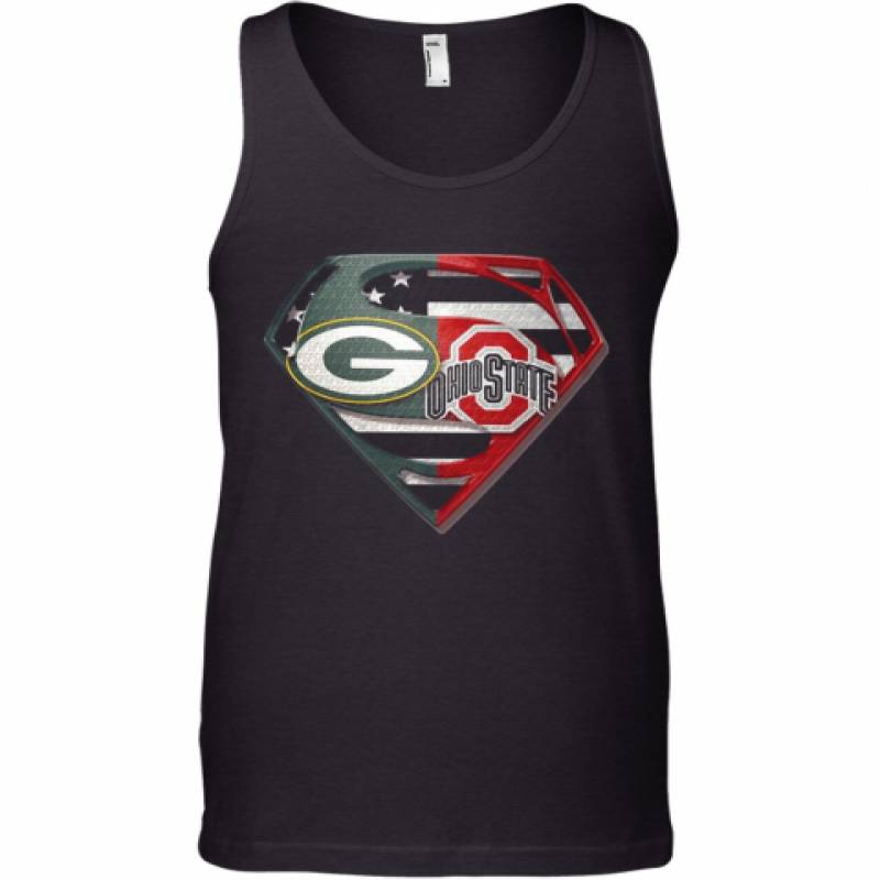 Green Bay Packers And Ohio State Superman Tank Top