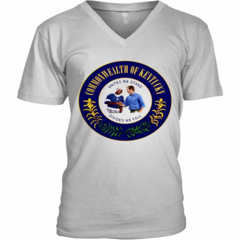 Commonwealth Of Kentucky Divided We Fall V-Neck T-Shirt