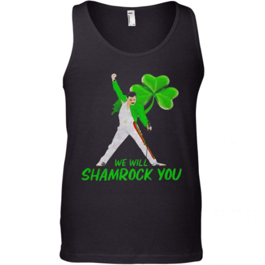 Freddie Mercury We Will Shamrock You St Patricks Day Tank Top