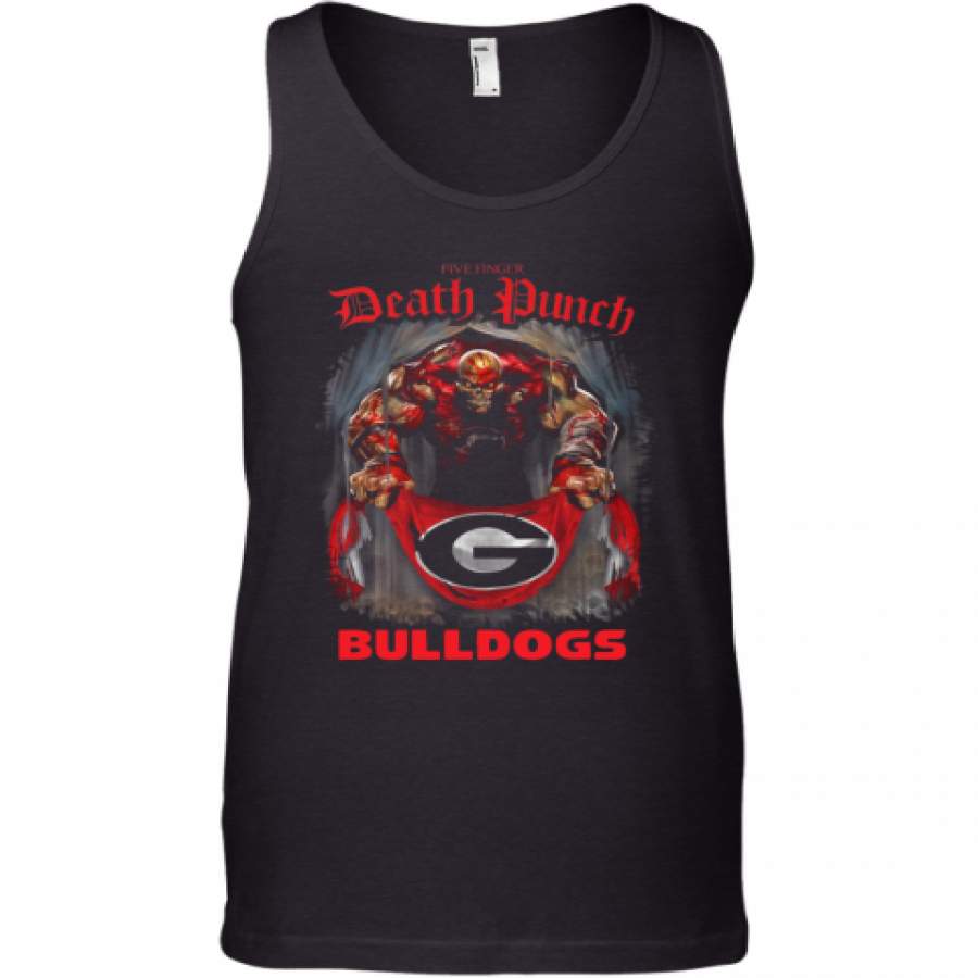 Five Finger Death Punch Or 5FDP Holding Georgia Bulldogs Tank Top