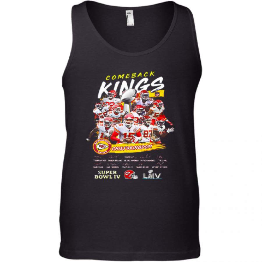 Comeback Kings Kansas City Chiefs Kingdom Super Bowl IV Signed Tank Top