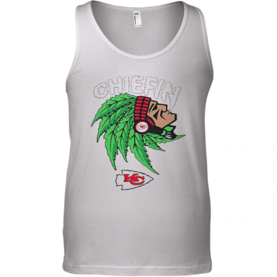 Chiefin Weed Smoking Indian Kansas City Chiefs Champions Tank Top