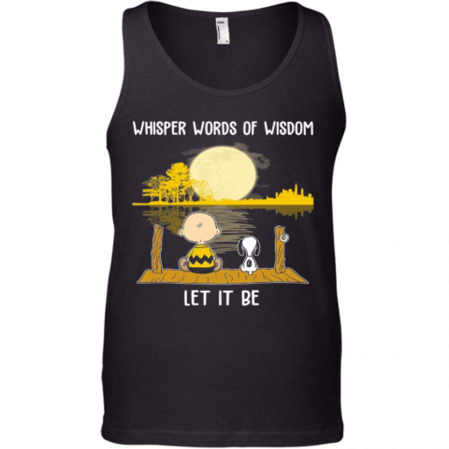 Charlie Brown And Snoopy Whisper Words Of Wisdom Tank Top