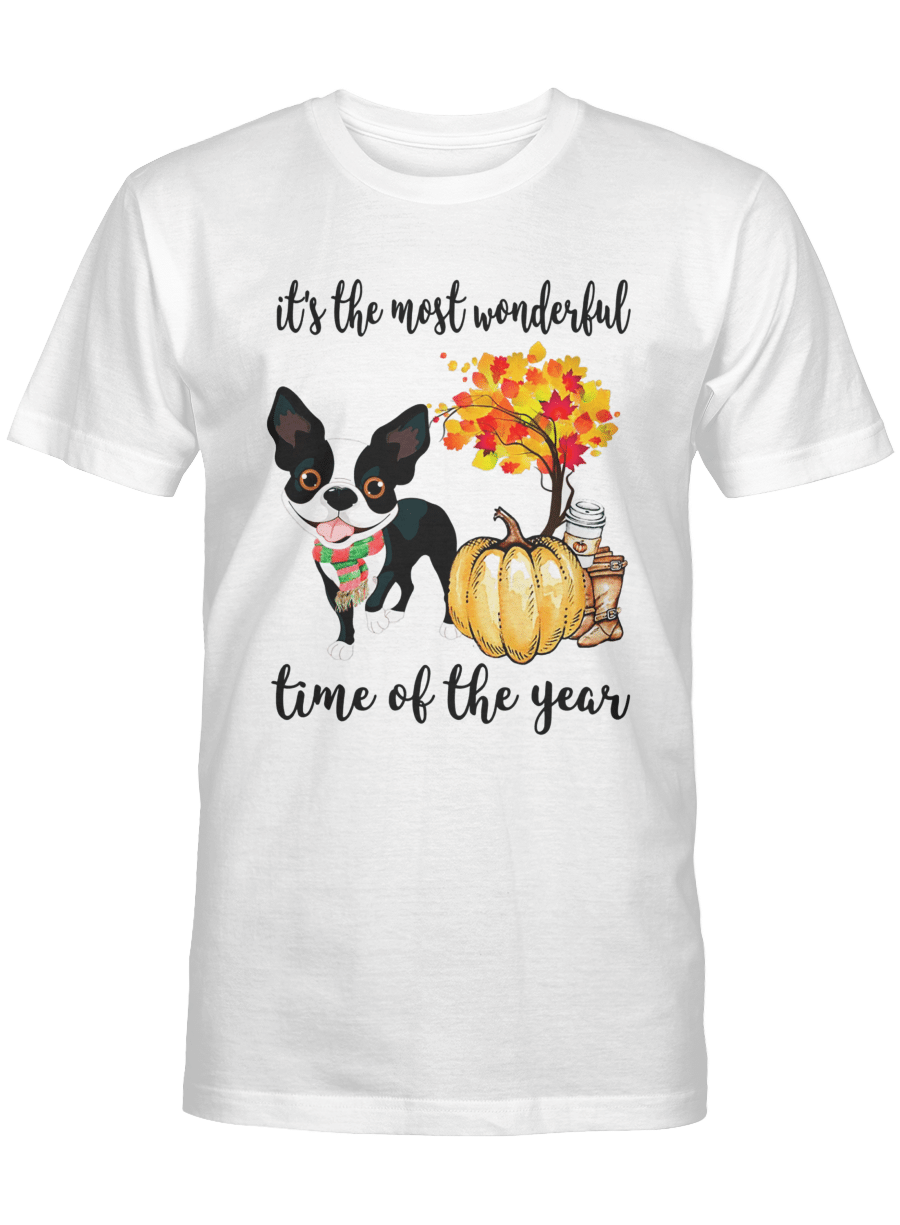 It’s the most wonderful time of the year – Boston Terrier Tshirt