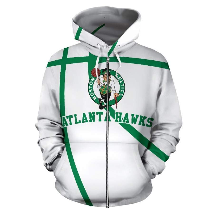 Boston Celtics Zip Up Hoodie