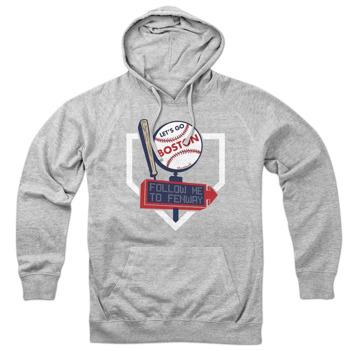 Let’S Go Boston Bat & Baseball Sign Hoodie