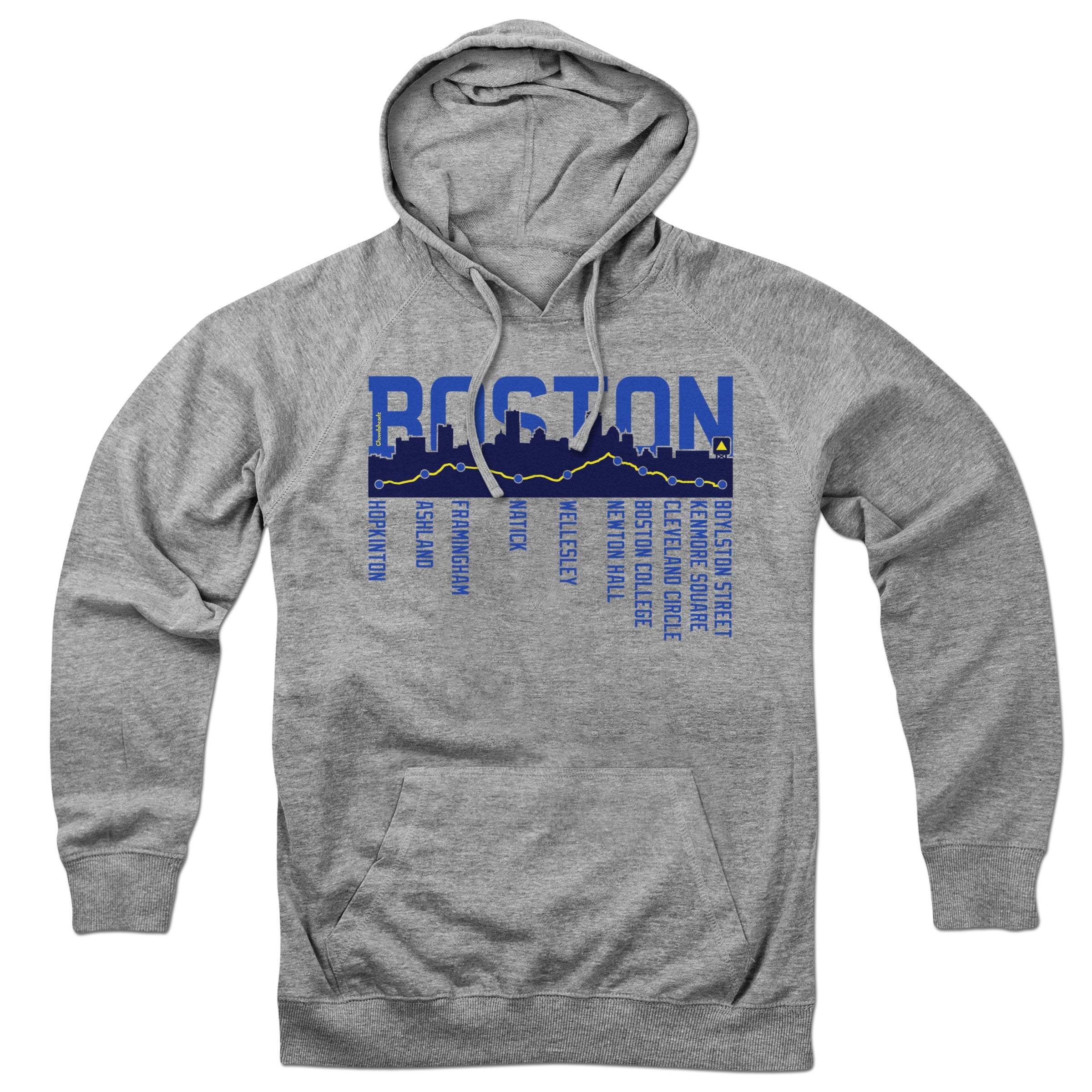 Boston Skyline Run Route Hoodie