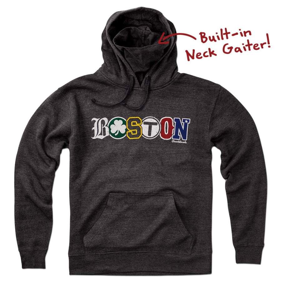 Boston Townie Pride Neck Gaiter Hoodie