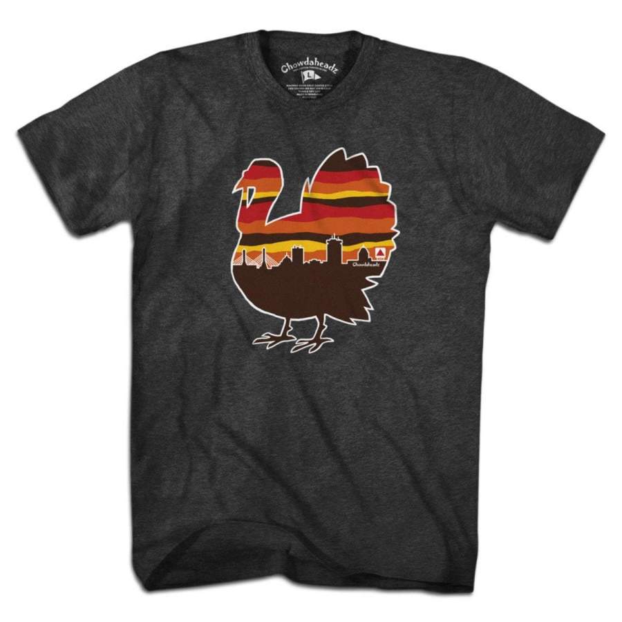 Boston Thanksgiving Turkey Skyline T-Shirt