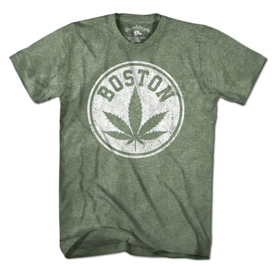 Distressed Boston Leaf T-Shirt