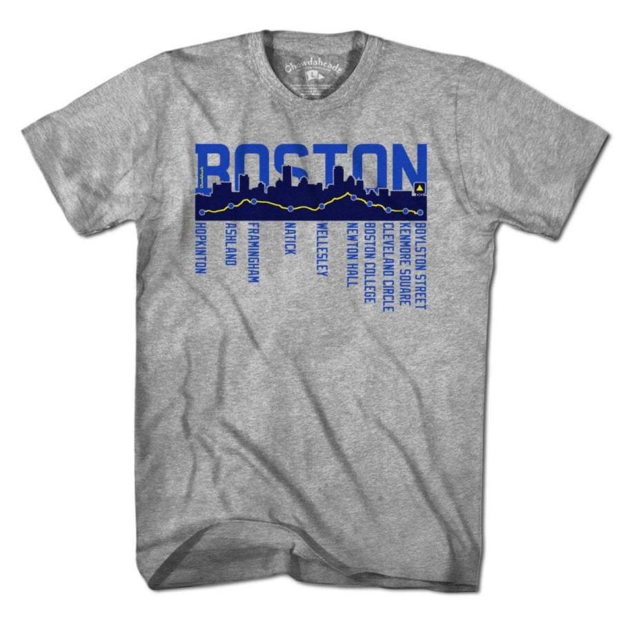 Boston Skyline Run Route T-Shirt