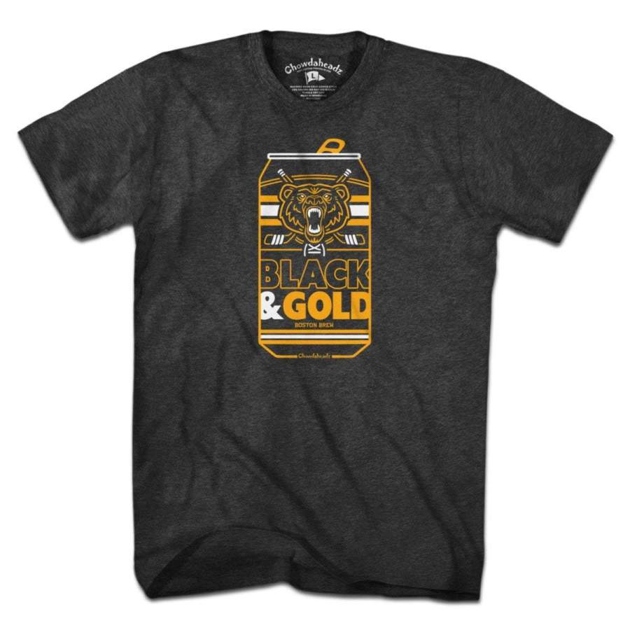 Black & Gold Boston Brew Can T-Shirt