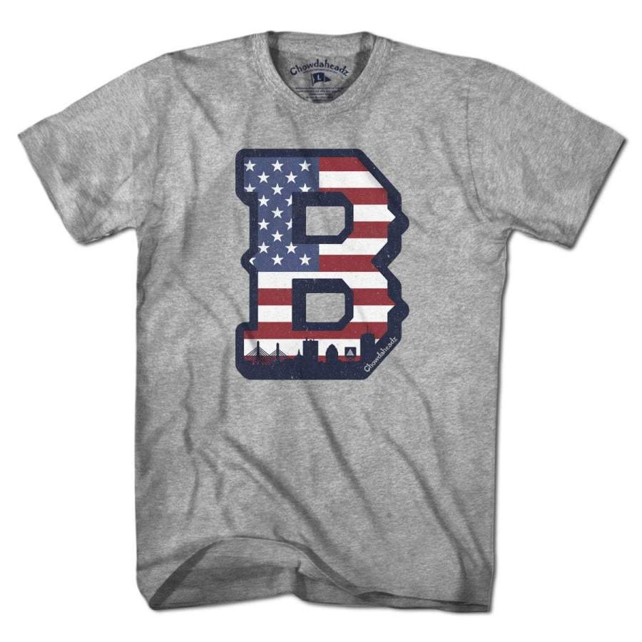 Big Block B Boston USA T-Shirt