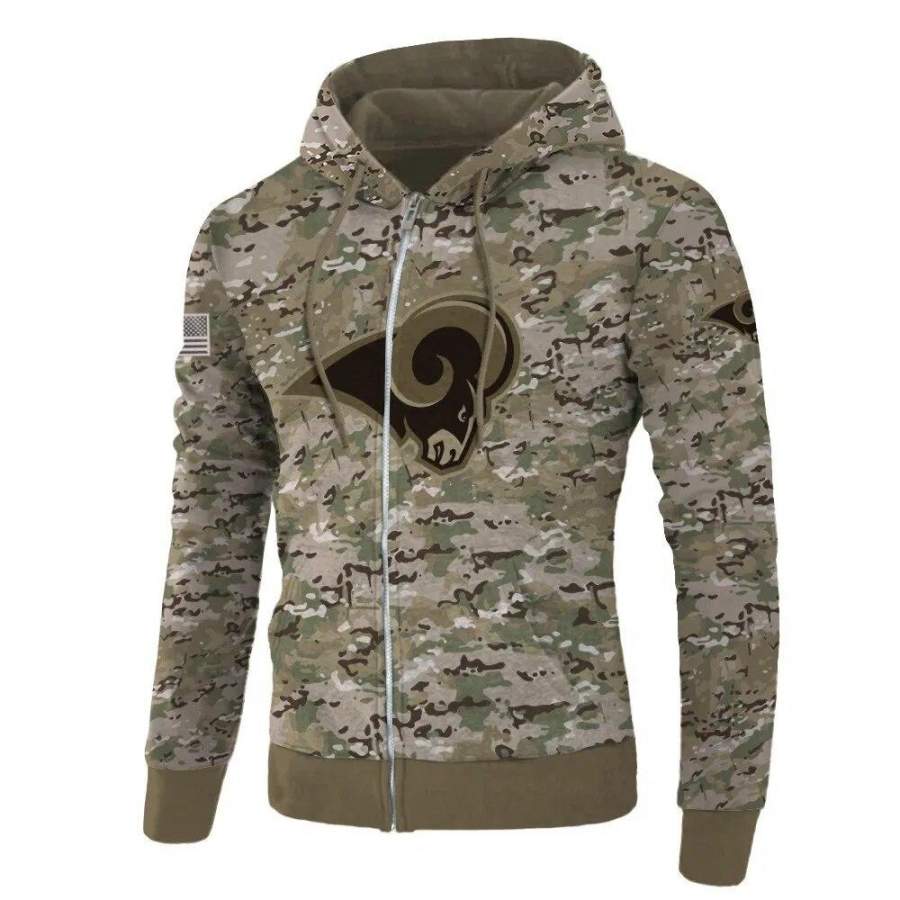 Los Angeles Rams Camo Hoodie 3D Printed