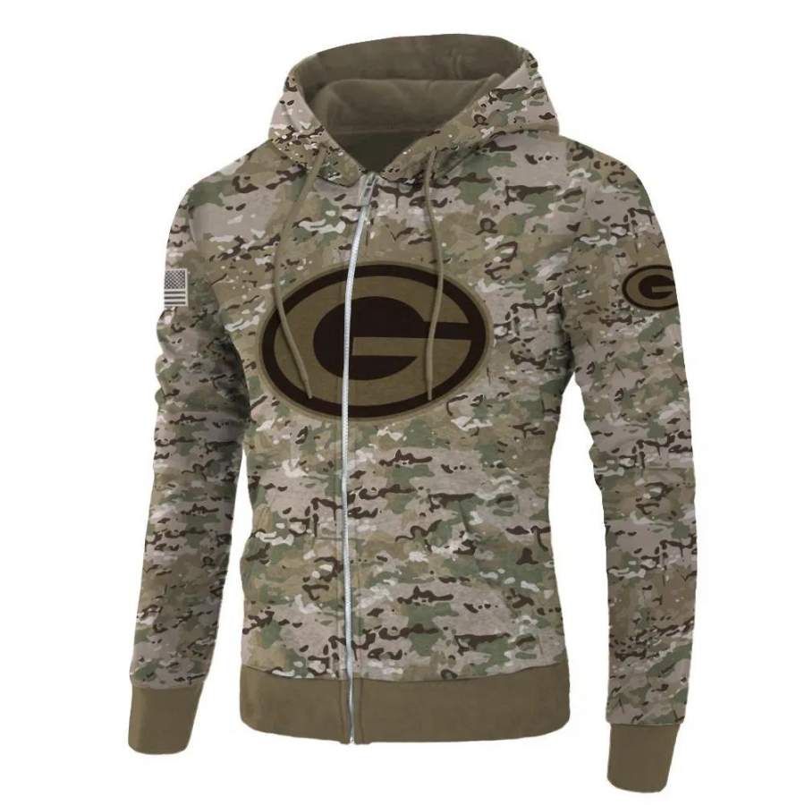 Green Bay Packers Camo Hoodie 3D Printed