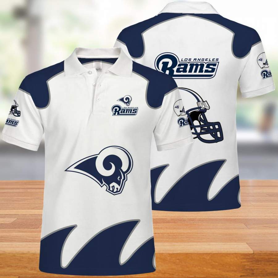 Los Angeles Rams Polo Shirts White