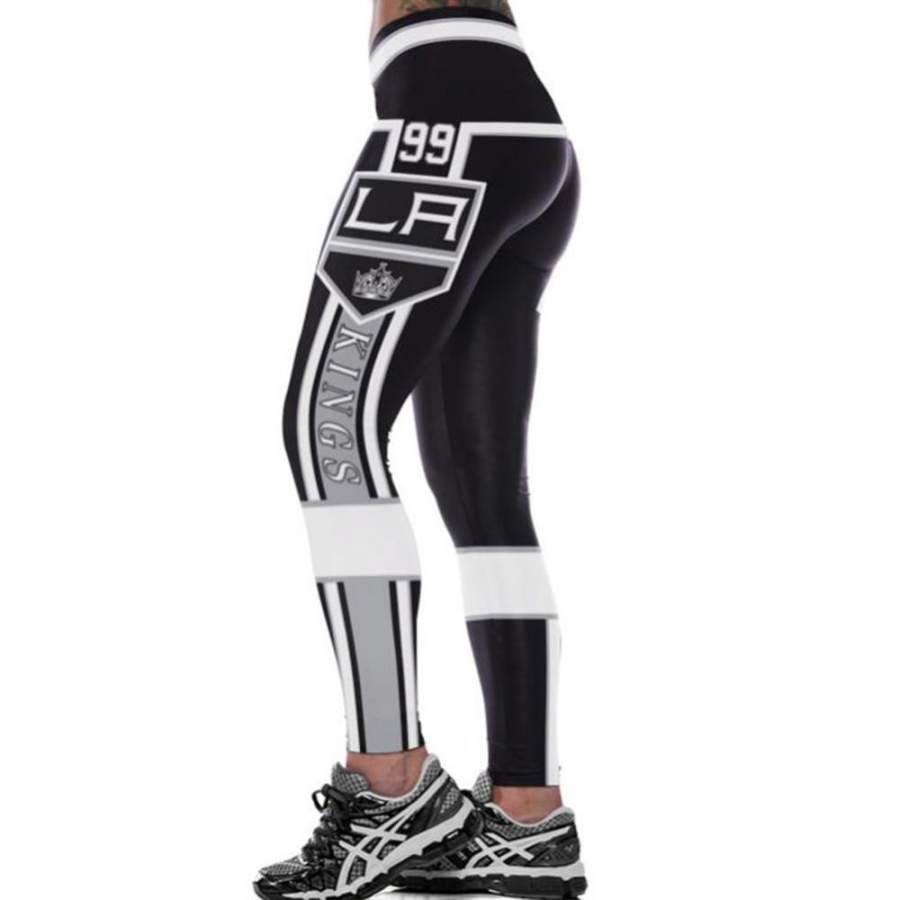 Los Angeles Kings 3D Print YOGA Gym Sports Leggings High Waist Fitness Pant Workout Trousers