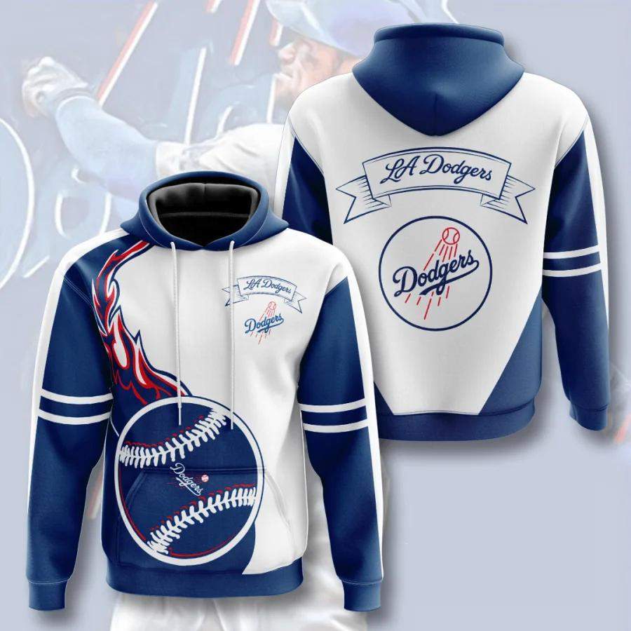 Los Angeles Dodgers Hoodie 3D Fire Ball