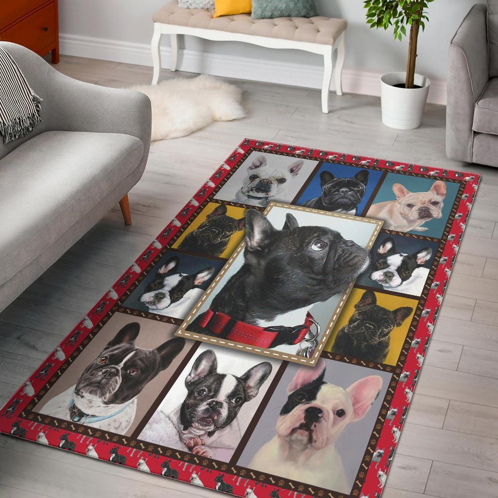 Boston Terrier Pattern Rug, Gift For Dog Lovers