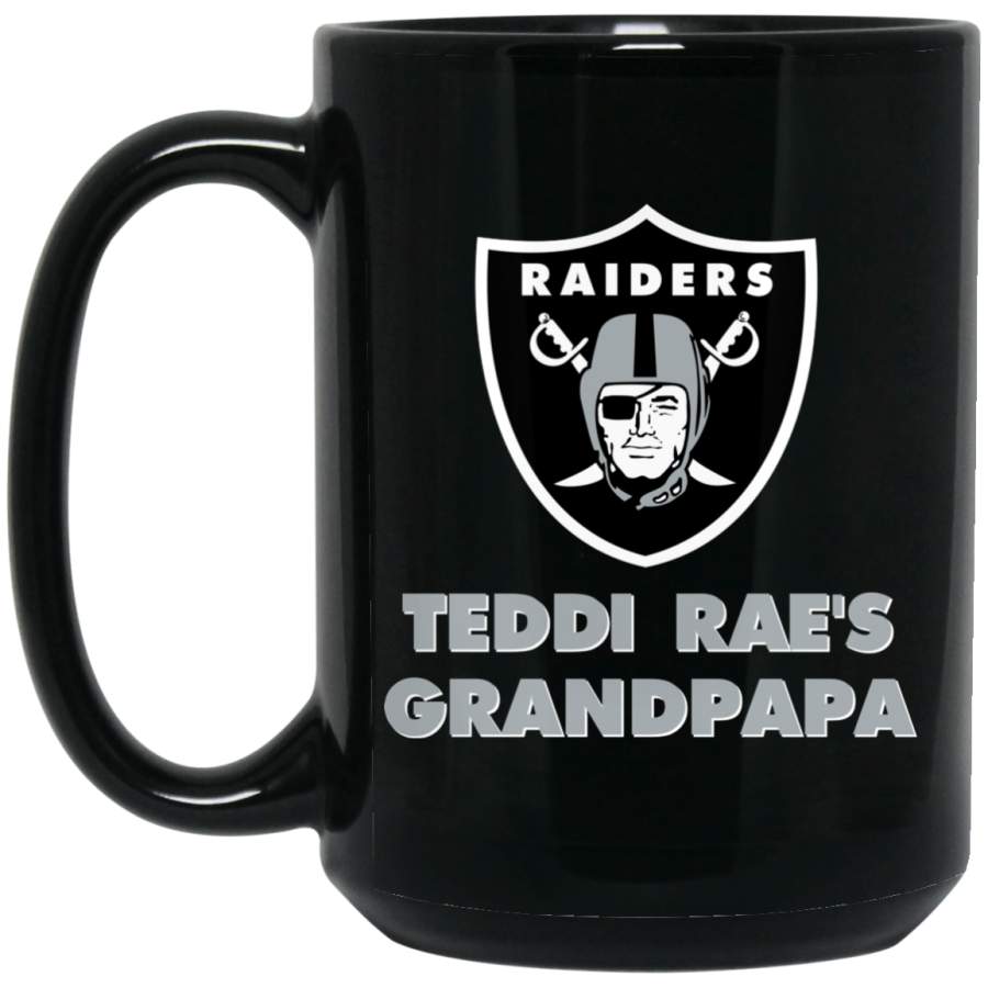 Custom Raiders Logo Teddi Rae’s BM15OZ 15 oz. Black Mug