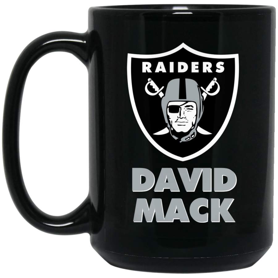 Custom Raiders Logo David Mack BM15OZ 15 oz. Black Mug