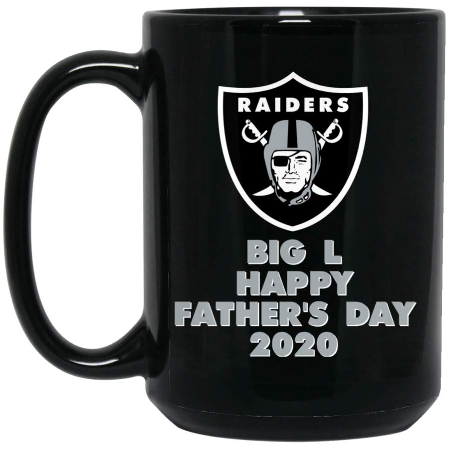 Custom Raiders Logo Big L BM15OZ 15 oz. Black Mug