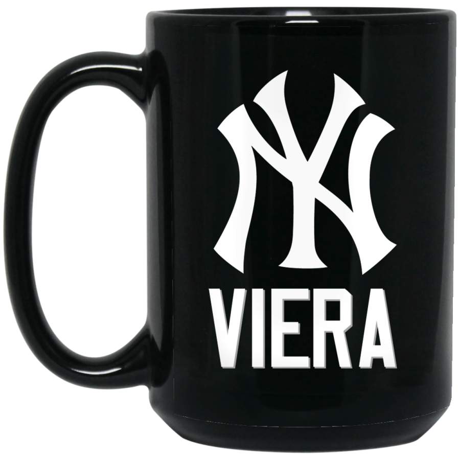 Custom Personalized New York Yankees White-Gray Logo Viera BM15OZ 15 oz. Black Mug