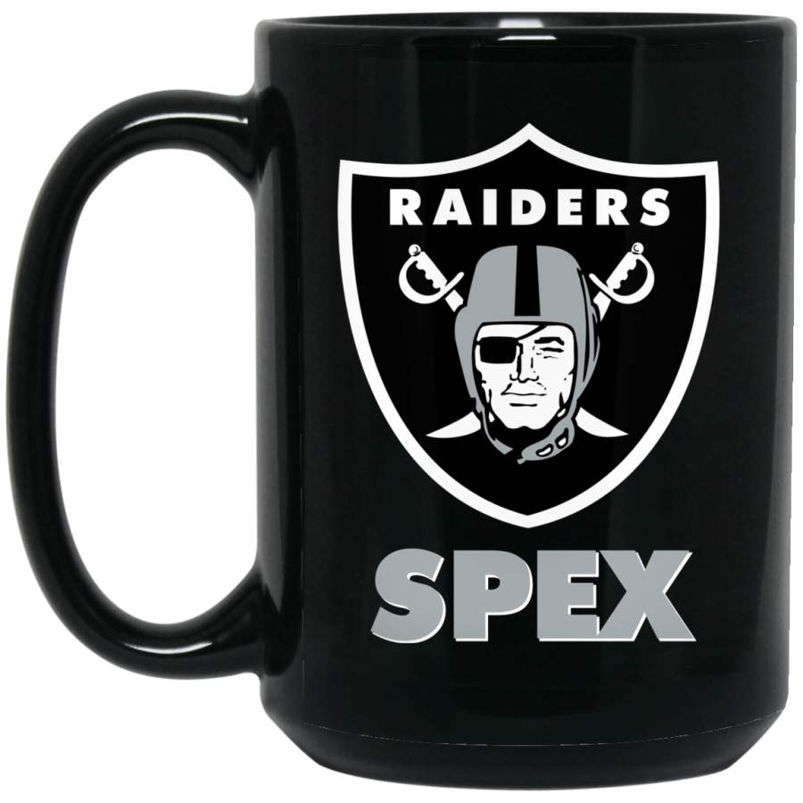 Custom Raiders Logo SPEX BM15OZ 15 oz. Black Mug