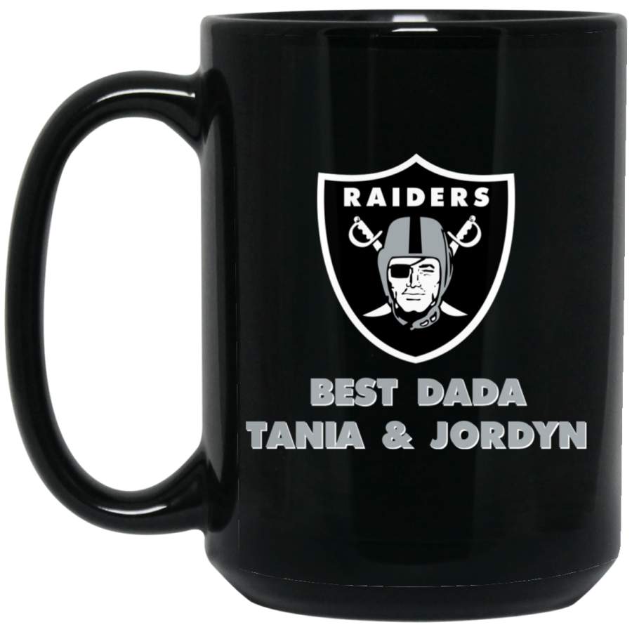 Custom Raiders Logo TANIA JORDYN BM15OZ 15 oz. Black Mug