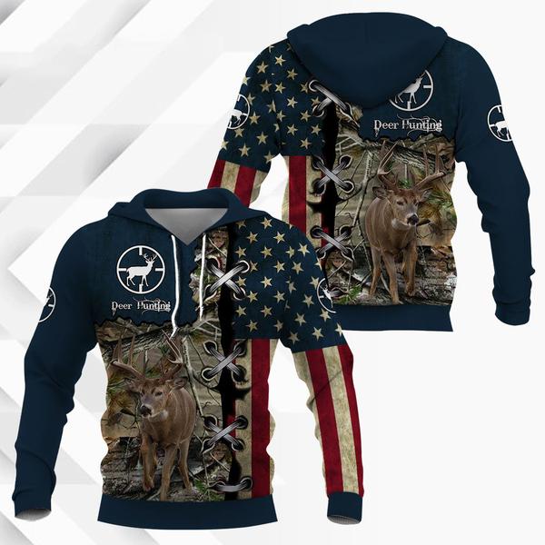 Deer Hunting Flag 3D All Over Print | Unisex | Adult | Ht4875