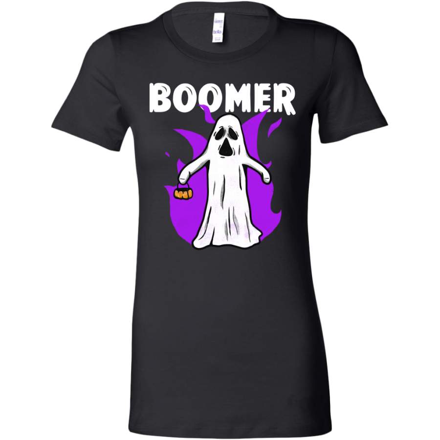 Boomer Halloween Shirt For Women Funny Gift for Friend Ghost T-Shirt Graphic Tee