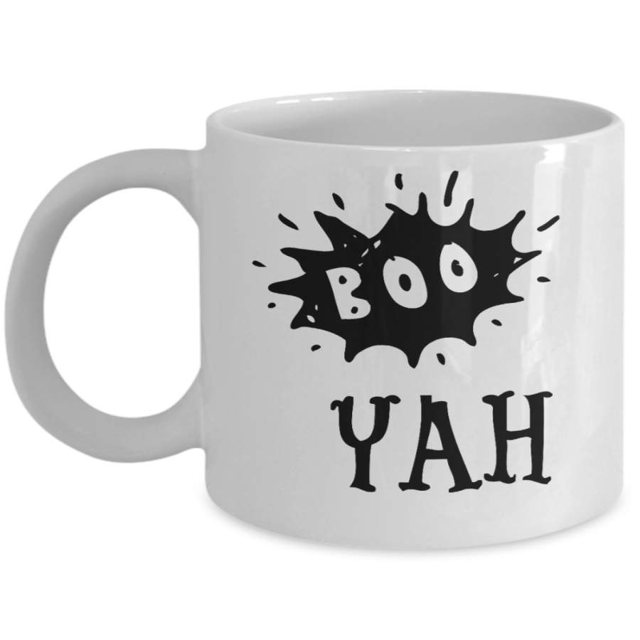 Halloween coffee mug tea cup funny gift for Her Him Ghost Boo Yah! Halloween Gifts Decor