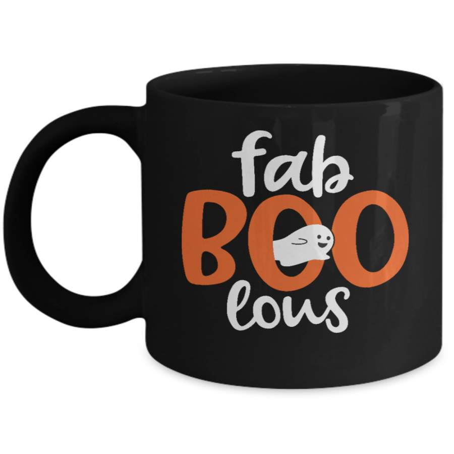 Halloween Black Coffee Mug FabBoolous Funny Ghost Mug