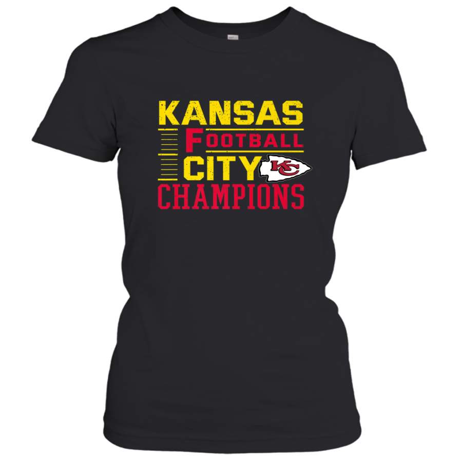 Kansas City Football Champions Vintage KC Distressed Gift Women’s T-Shirt