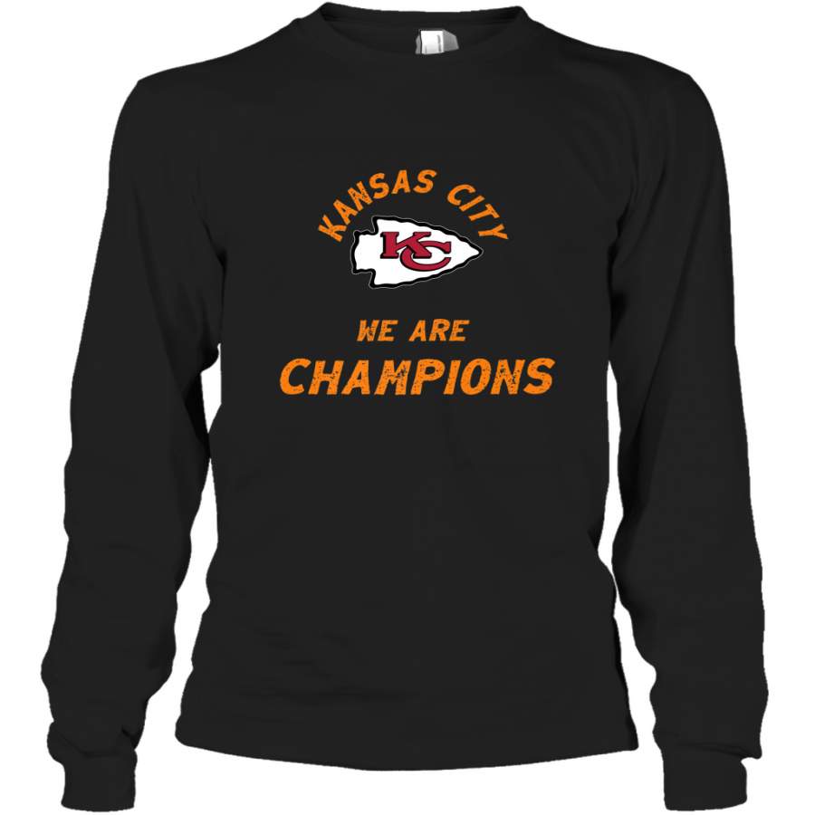 KC Kansas City Tribal Arrowhead we are Champions Long Sleeve T-Shirt